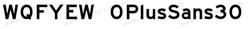 WQFYEW OPlusSans30 常规字体转换